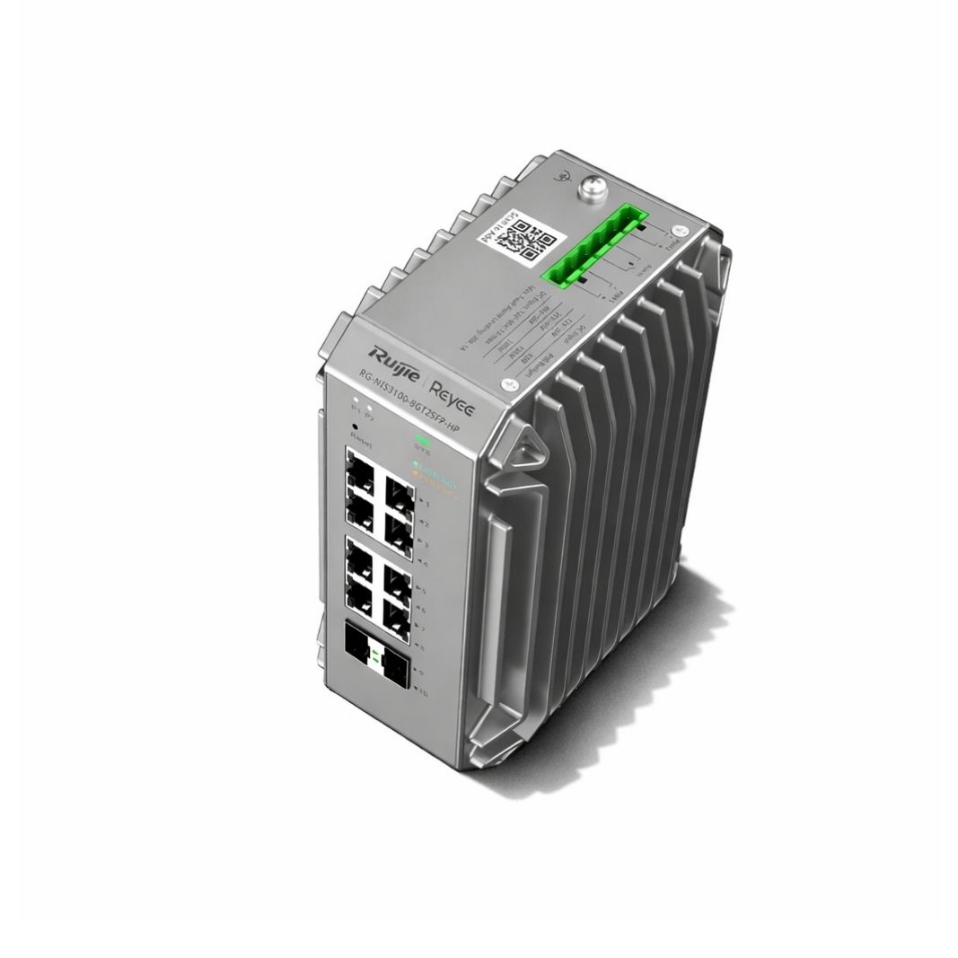Reyee 8 Port 1GE PoE Cloud Managed Industrial Switch with 2 SFP 1GE Uplinks