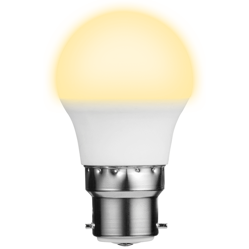 Switched 5w Golfball LED Light Bulb B22 - Warm White