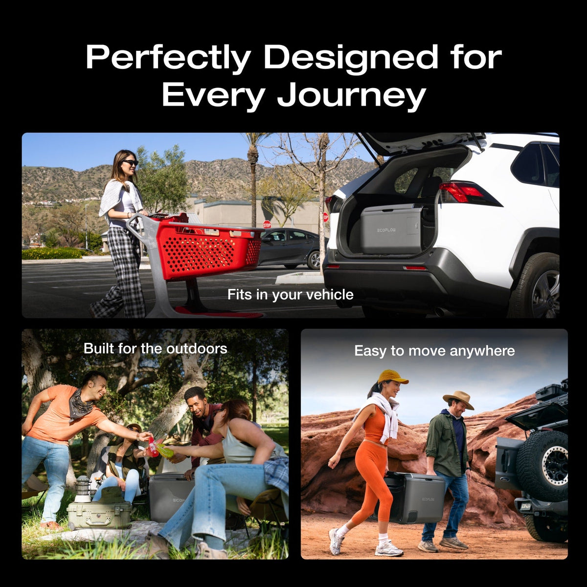 ECOFLOW GLACIER CLASSIC PORTABLE FRIDGE FREEZER - 45L - BATTERY PURCHASED SEPARATELY.