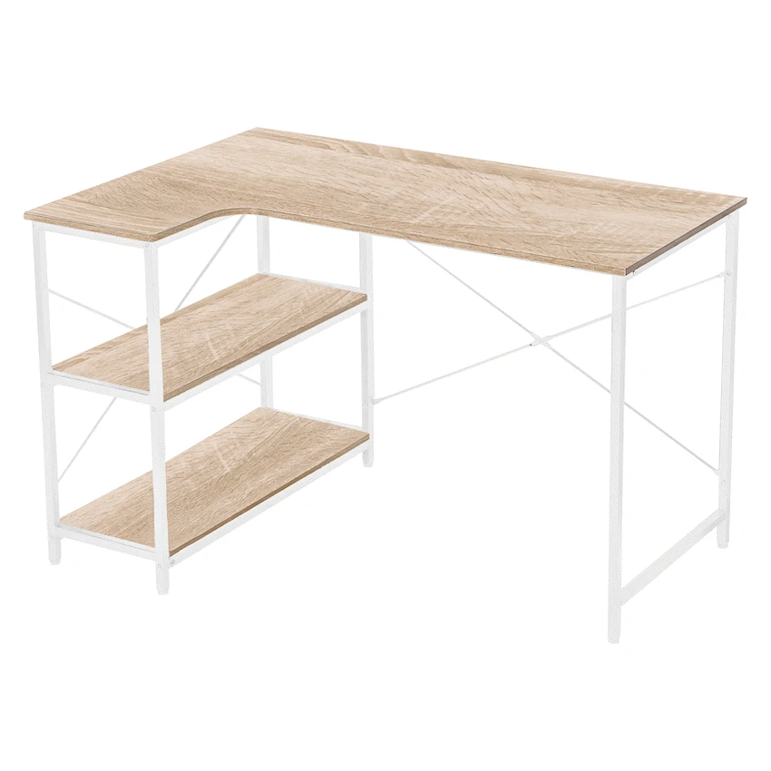 Everfurn Anthony Work Desk - Light Oak and White Frame - Guards On Duty Shop & Security Guards