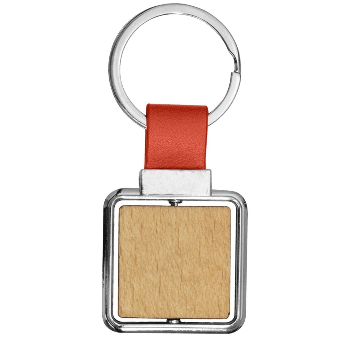 Gosto Metal & Wood Keyring - Red