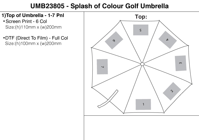 Splash of Colour Golf Umbrella