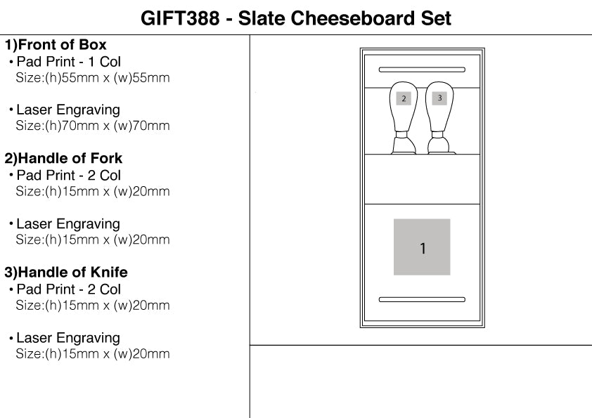 Slate Cheeseboard Set - branding