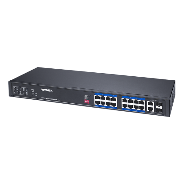 VIVOTEK Unmanaged 16x POE; 2x GE; 2x SFP Combo; 250W