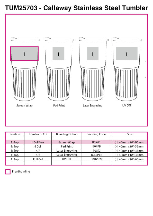 Callaway Stainless Steel Tumbler