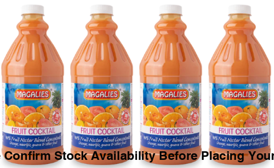4 x MAGALIES 2 liter Fruit Cocktail 40% Concentrate (Sold 4 X 2L Per Case) Magalies Nectar Juice