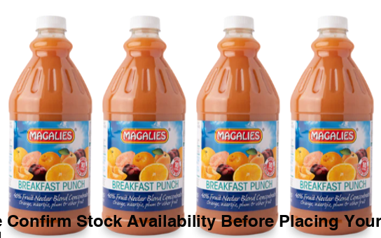 4 x MAGALIES 2 liter Fruit Cocktail 40% Concentrate (Sold 4 X 2L Per Case) Magalies Nectar Juice
