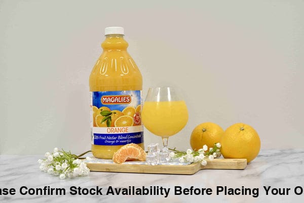 4 x MAGALIES 2 liter Orange 50% Concentrate (Sold 4 X 2L Per Case) Magalies Nectar Juice