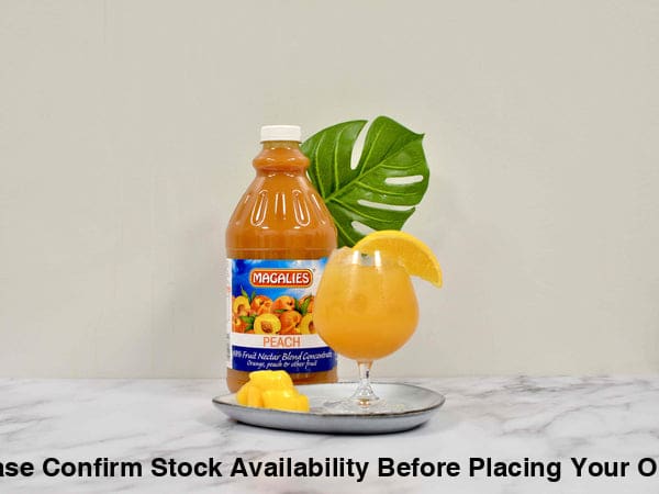 4 x MAGALIES 2 liter Peach 48% Concentrate (Sold 4 X 2L Per Case) Magalies Nectar Juice