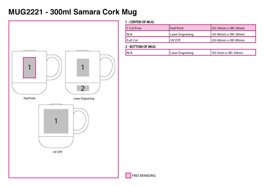 300ml Samara Cork Mug