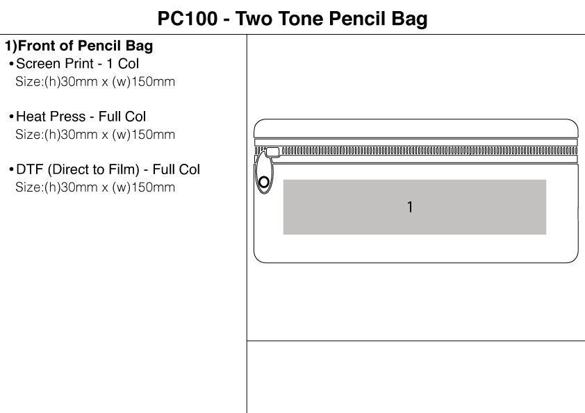Two Tone Pencil Bag