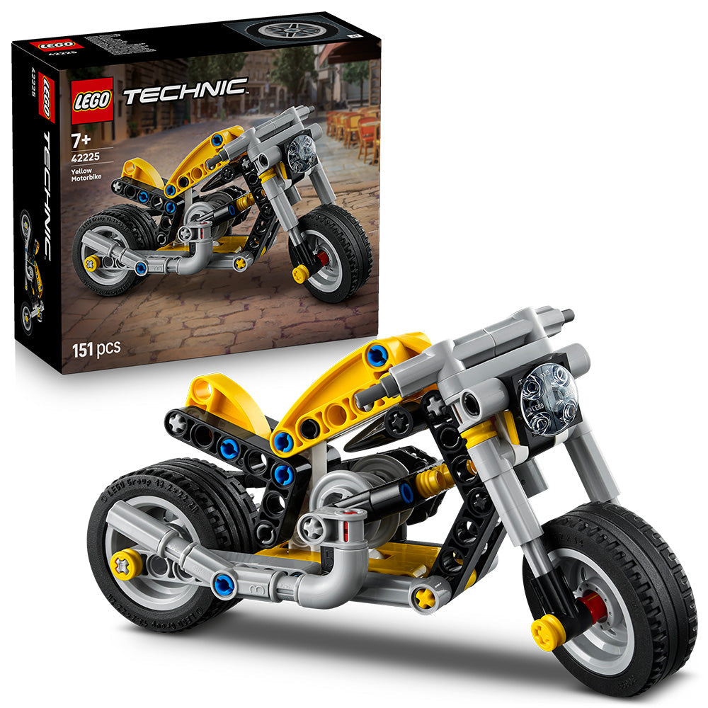 LEGO® Technic Yellow Motorcycle Toy Building Set 42225