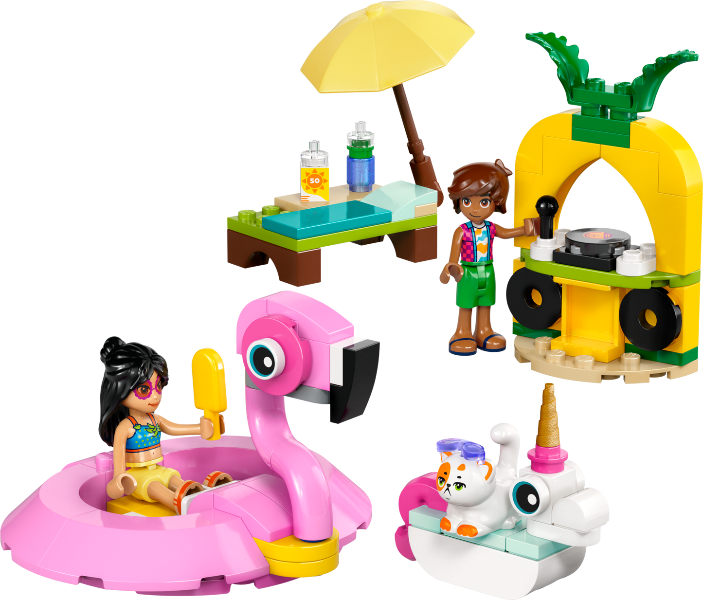 LEGO Unicorn & Flamingo Pool Party — Set 42658