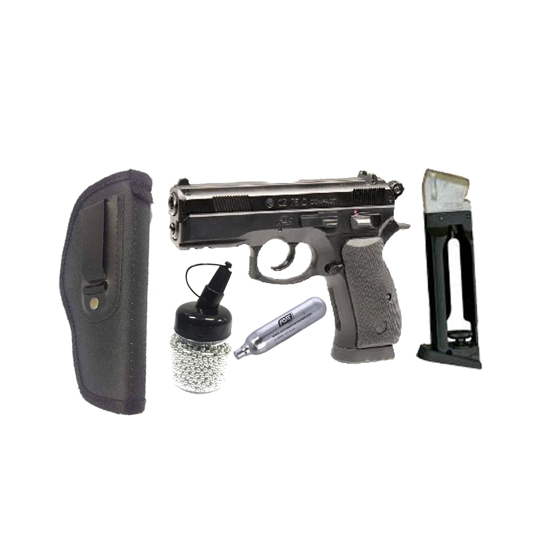 ASG CZ 75D Compact 4.5mm CO2 BB Pistol - 16086 Combo