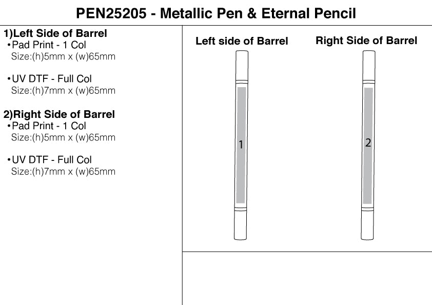Metallic Pen & Eternal Pencil