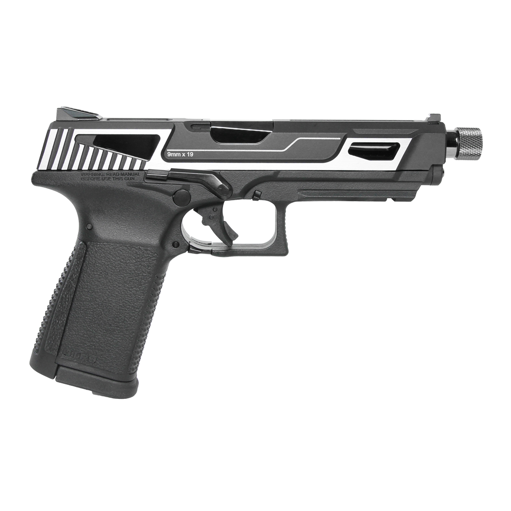 G&G GTP9 Gas Blowback 6mm Airsoft Pistol-Silver GAS-GPM-T9M-SBB-ECM GTP 9 MS