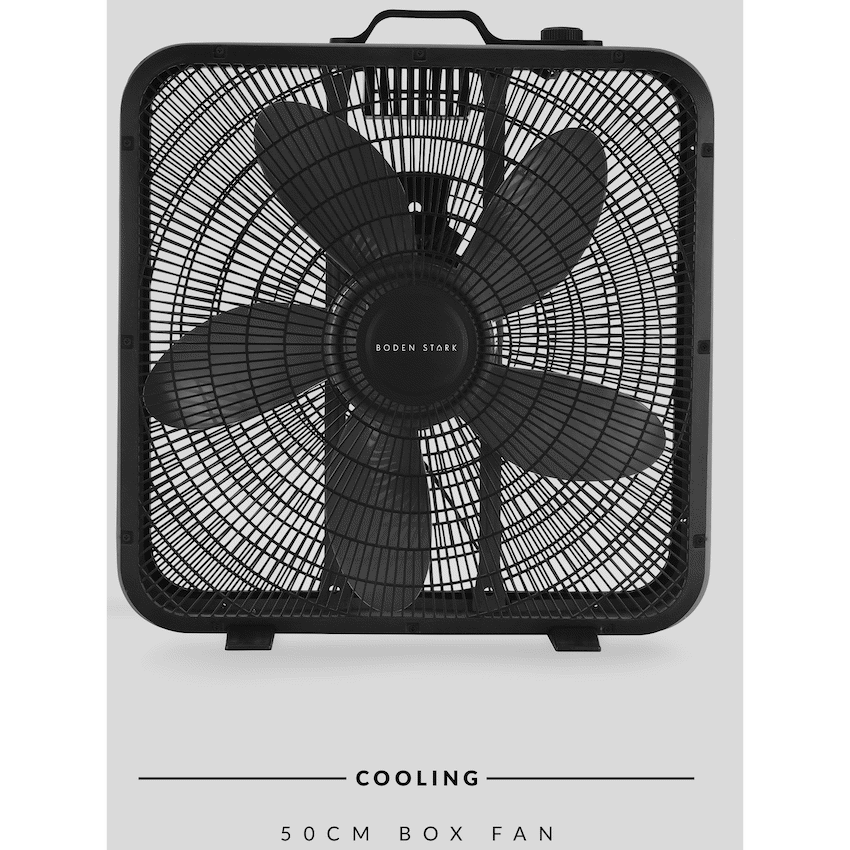 Boden Stark 50cm Box Fan - Black - Guards On Duty Shop & Security Guards