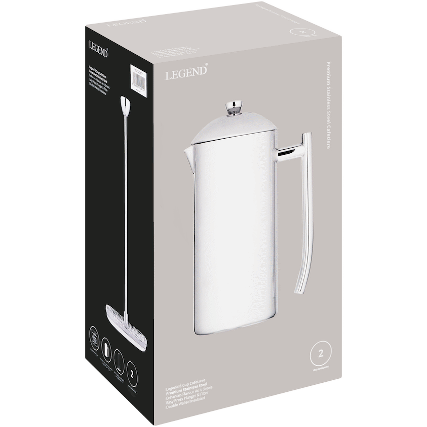 Legend Stainless steel 8 cup cafetiere
