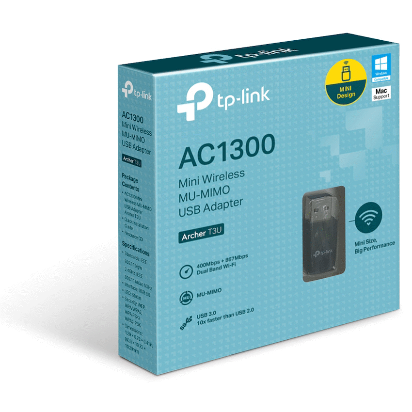 Archer T3U AC1300 Mini Wireless MU-MIMO USB Adapter