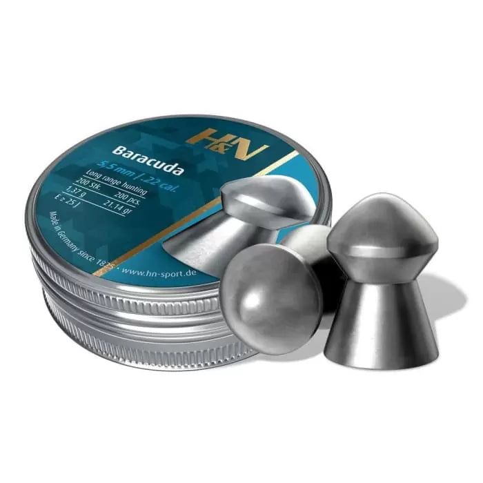 5 X H&N Baracuda 5.5mm 21.14gr (200pcs) (Bulk Buy) H&N Baracuda 5.5mm