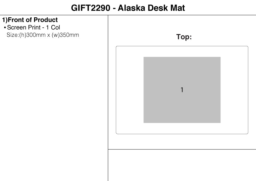 Alaska Desk Mat - branding