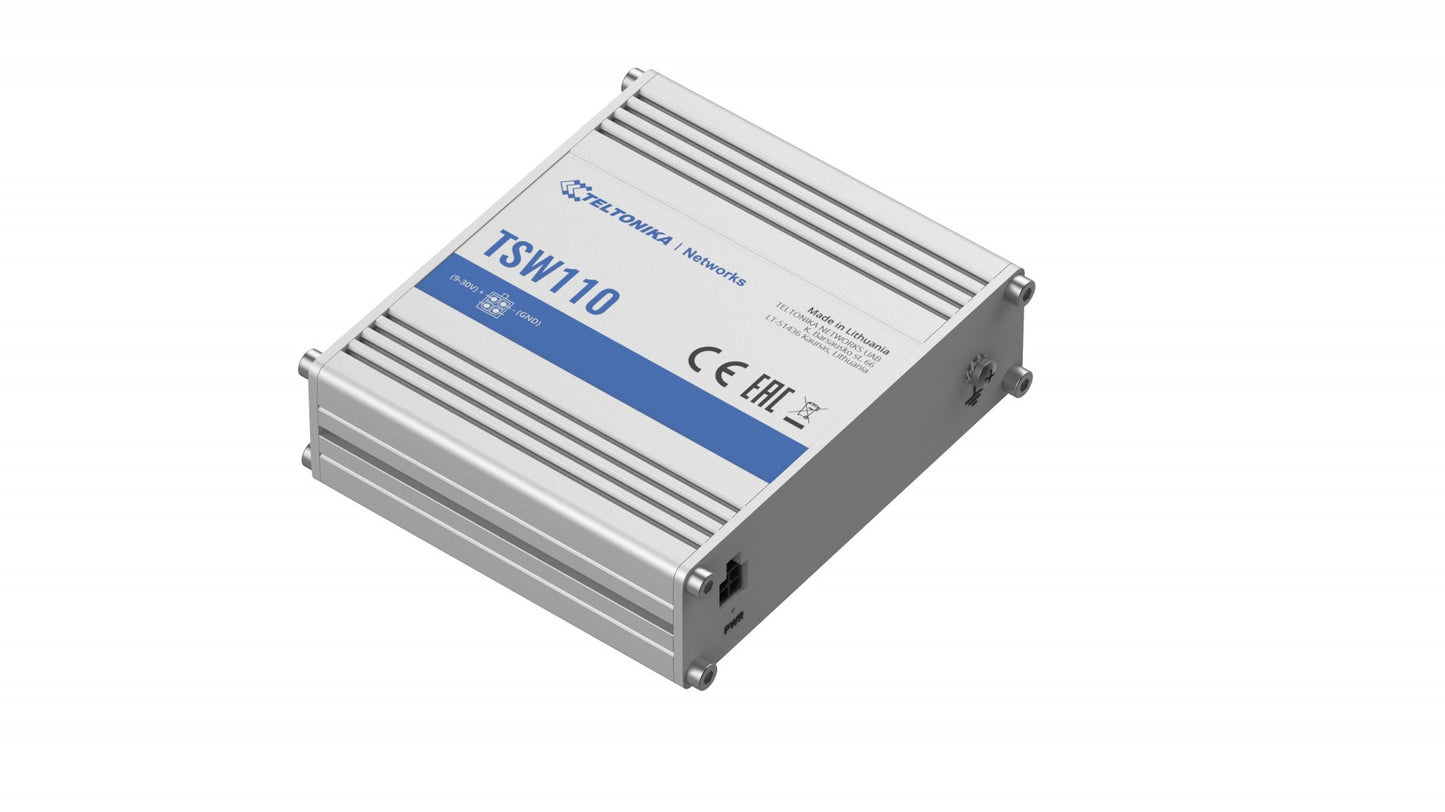 Teltonika 5-Port L2 Unmanaged Ethernet Switch | TSW110