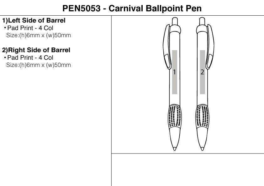 Carnival Ballpoint Pen - branding