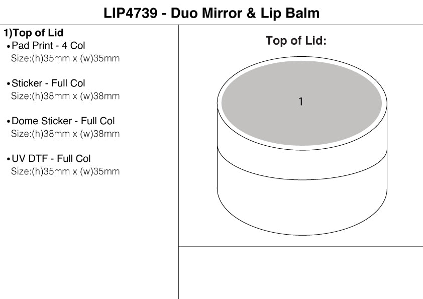 Duo Mirror & Lip Balm - branding