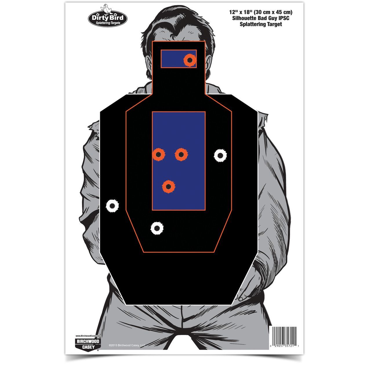 Birchwood Casey BC TARGET DIRTY BIRD 12X18 IPSC BADGUY — BC-35721