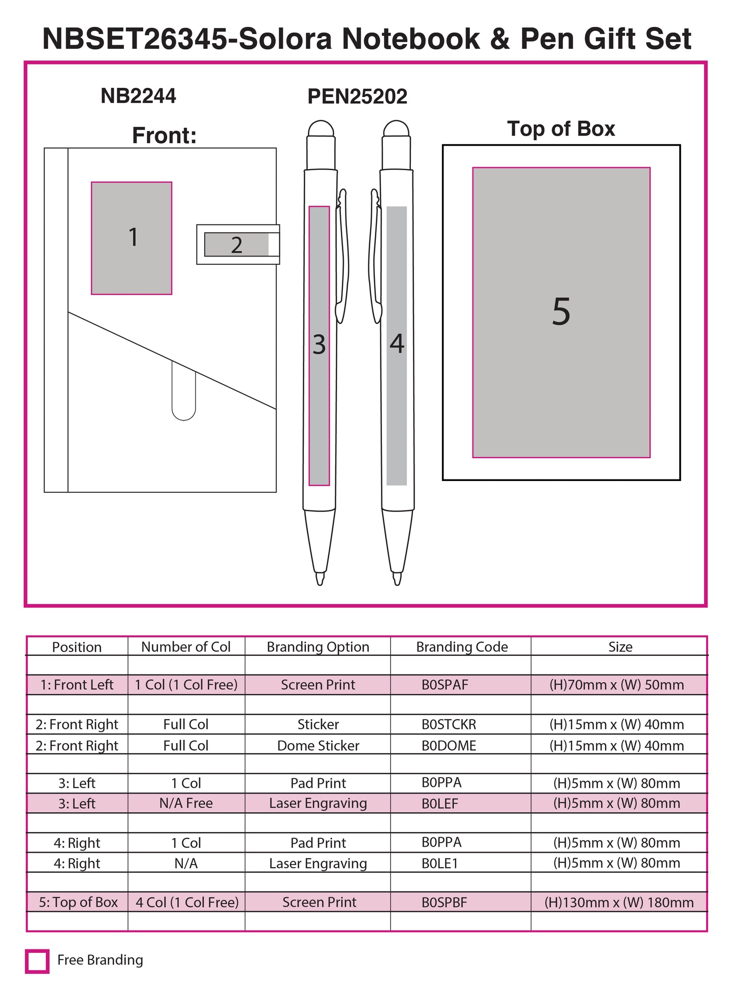 Solora Notebook & Pen Gift Set