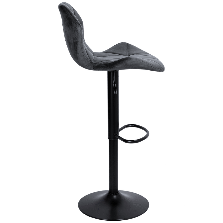 Everfurn Tira Barstool - Grey Velvet (2 Pack)