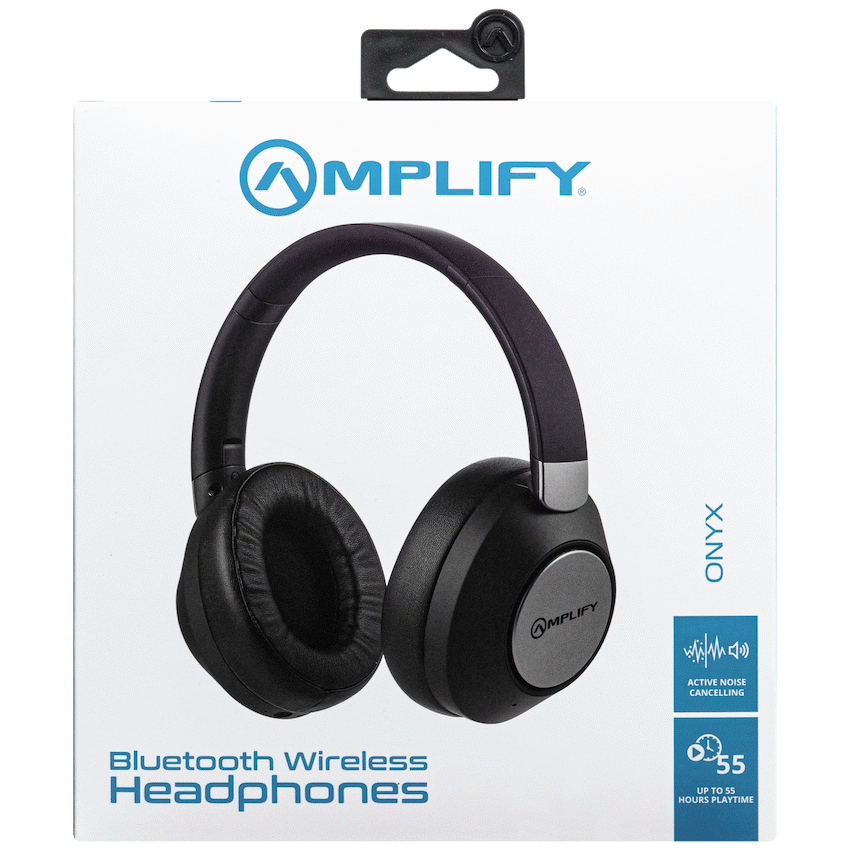 Amplify Onyx Bluetooth Wireless Headphones with ANC - Black - Guards On Duty Shop & Security Guards