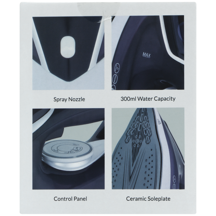 Boden Stark Ceramic Steam Iron - Purple - Guards On Duty Shop & Security Guards