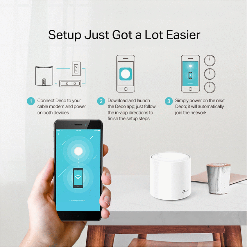 TP-Link Deco X20 (2-Pack) AX1800 Whole-Home Mesh Wi-Fi 6 System (Tri-Band)
