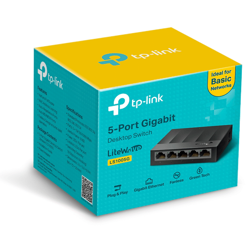 LiteWave LS1005G 5-Port Gigabit Desktop Switch