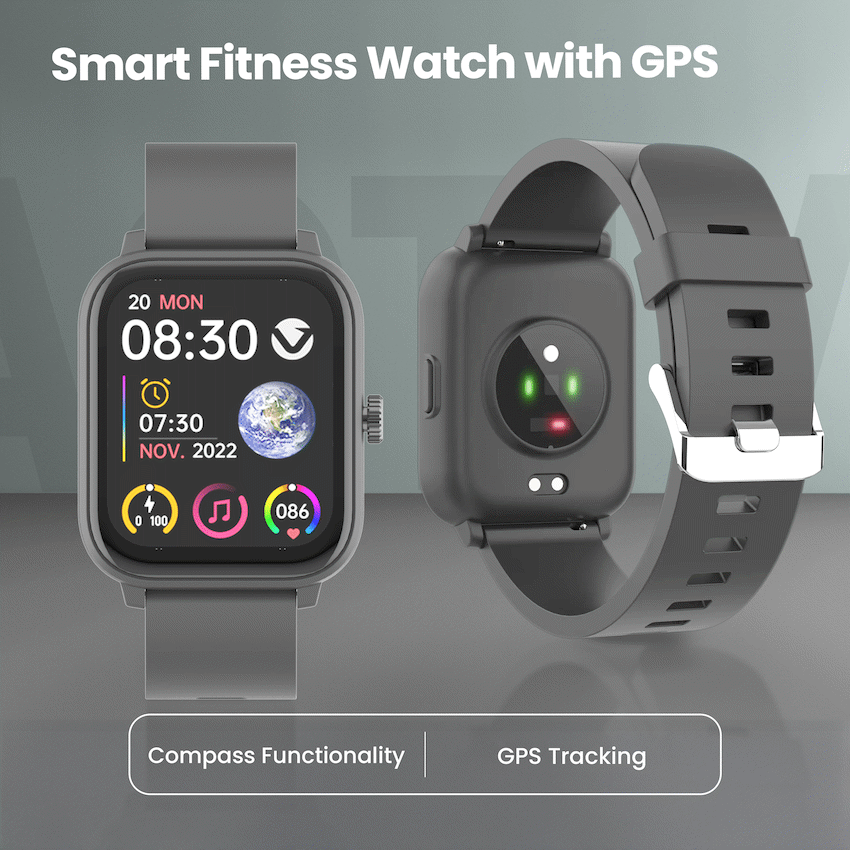 Volkano Stamina Series GPS Smartwatch - Black