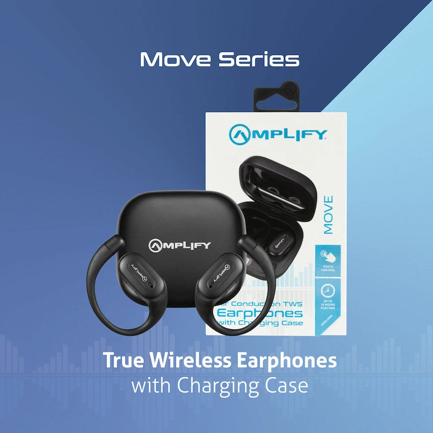 Amplify Move Series Air Conduction TWS Earphones - Black - Guards On Duty Shop & Security Guards