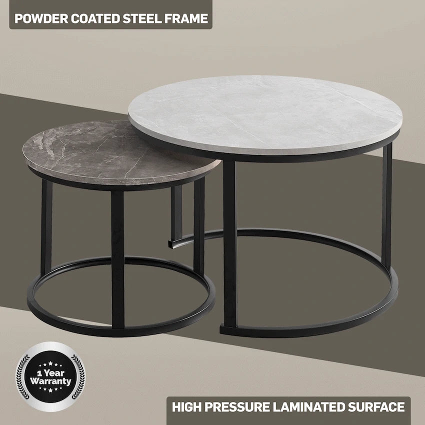 Indus Nesting Coffee Table Greyish - Guards On Duty Shop & Security Guards
