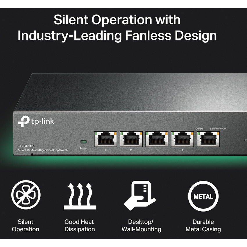 TL-SX105 5-Port 10G Multi-Gigabit Desktop Switch