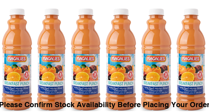 6 x MAGALIES 1 liter Breakfast Punch 40% (Sold 6x 1L Per Case) - Magalies Nectar Juice