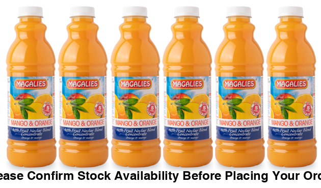 6 x MAGALIES 1 liter Mango / Orange Punch 40% (Sold 6x 1L Per Case) - Magalies Nectar Juice