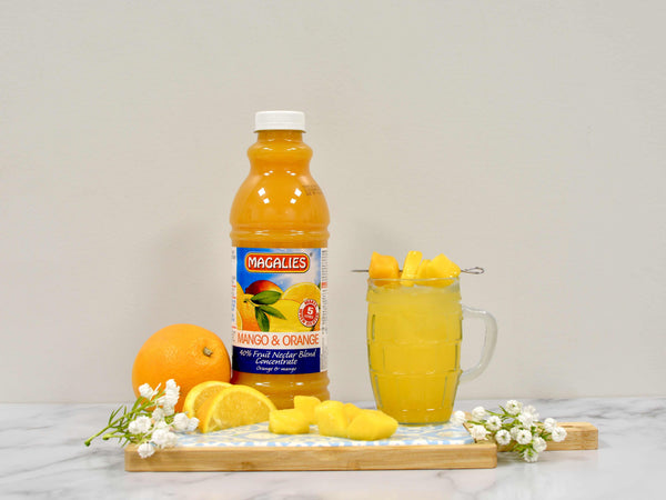 6 x MAGALIES 1 liter Mango / Orange Punch 40% (Sold 6x 1L Per Case) - Magalies Nectar Juice