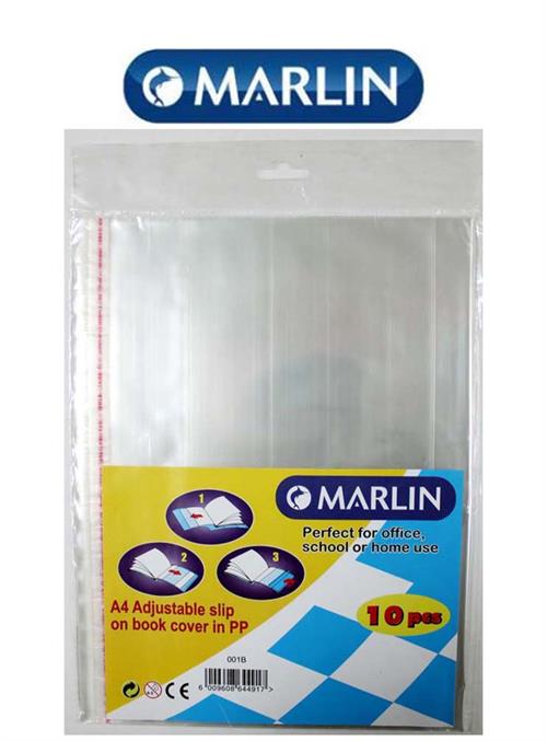 Marlin A4 Slipon Plastic Book Covers 50 Micron