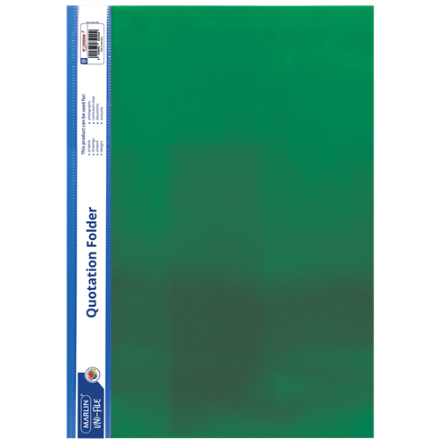 Marlin A4 Quotation And Presentation Folder Green