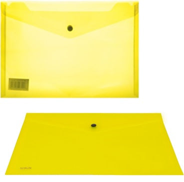 Marlin A4 Yellow Carry Folder With Stud