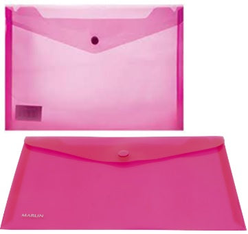 Marlin A4 Pink Carry Folder With Stud