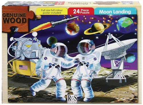 Rgs 24Pc Moon Landing Wooden Puzzle