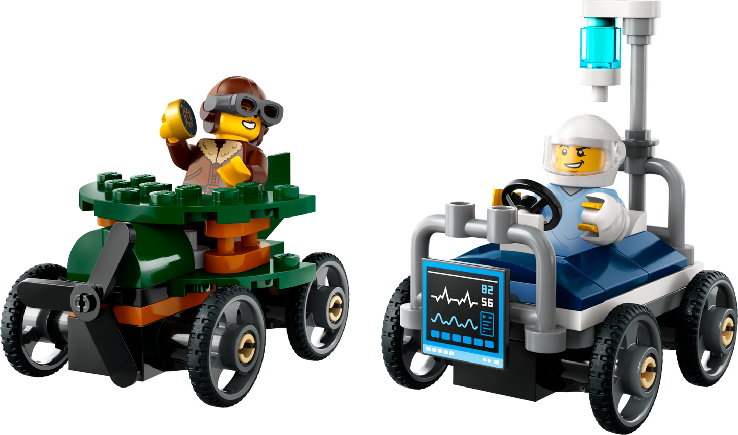 LEGO Airplane vs. Hospital Bed Race Car Pack — Set 60459