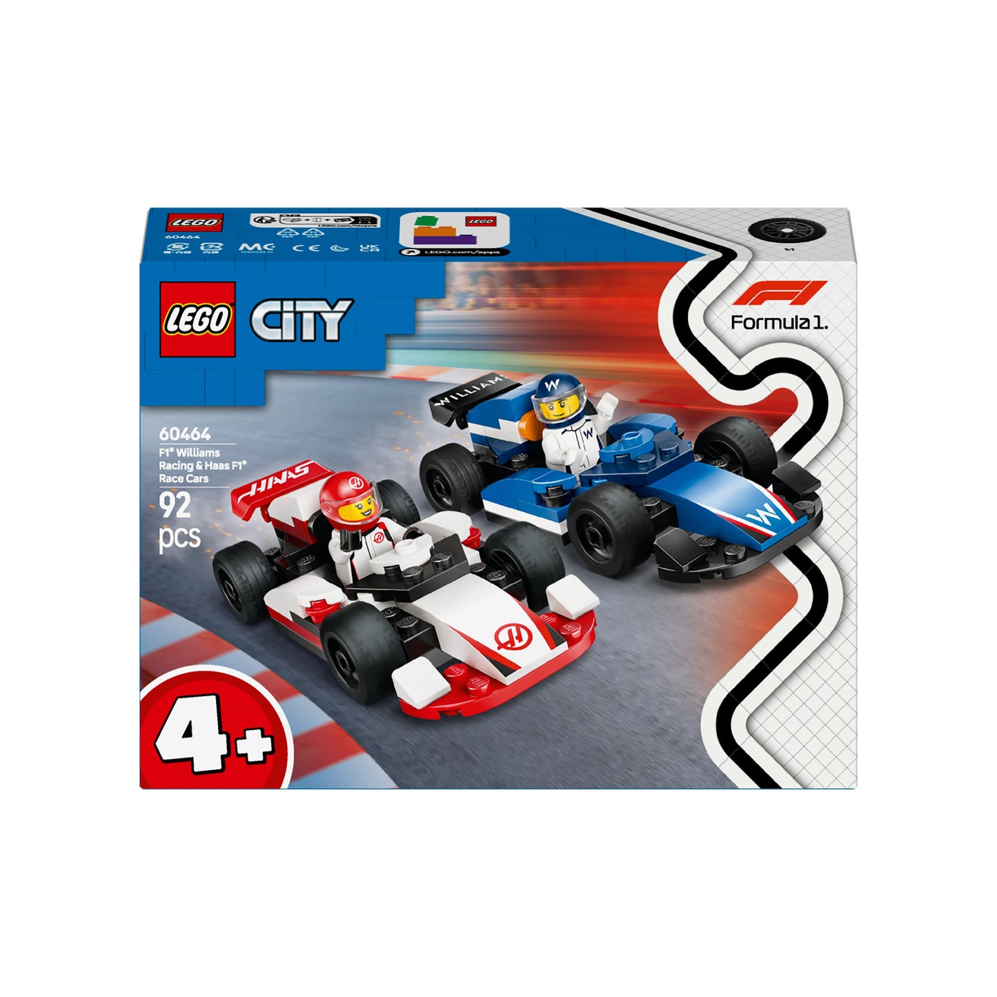 LEGO F1® Williams Racing & Haas F1 Race Cars — Set 60464