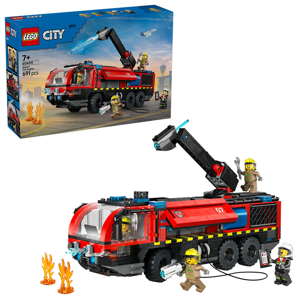 LEGO® City Airport Fire Engine - Toy Truck Building Set 60499